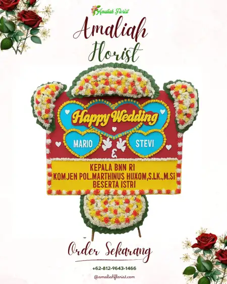 Papan Bunga Pernikahan Teluk Mengkudu